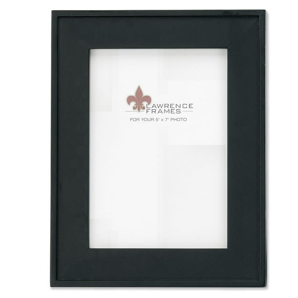4x6 Black Wood Picture Frame with Flat design and Outer Edge Detail