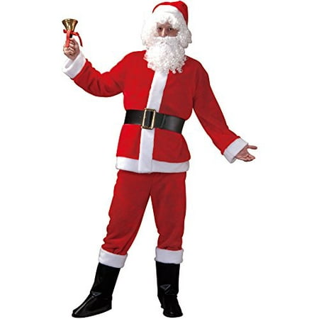 Santa Claus Adult Men's Christmas Suit, Winter Holiday Classic Costume, XL