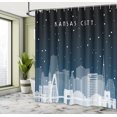 thumbnail image 4 of Ambesonne Kansas City Shower Curtain, Buildings Bridge Art, 69"Wx75"L, Charcoal Grey and White, 4 of 4