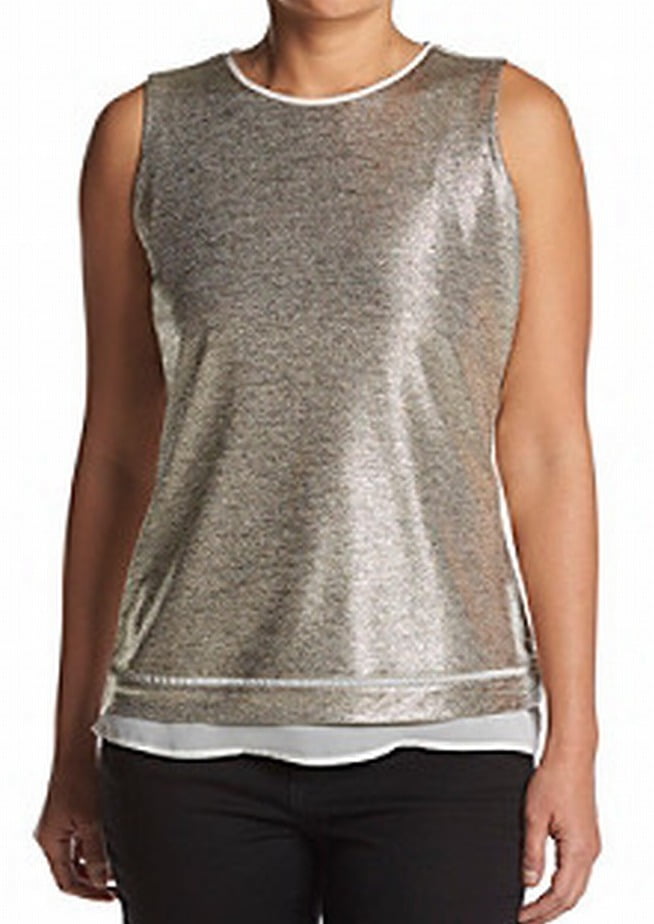 silver chiffon blouse