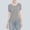 Gray, variant on Chuancc Women Built-in Bra T Shirt Top Short Sleeve Crew Neck Basic Tees Casual Ribbed Knit Fitted Going Out Tops Black L