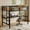 Twin XL, variant on FIRSCOOK Twin XL  Metal Loft Bed with Desk, Charging Station & LED Lights, Metal Loft Beds Frame for Apartment and Dormitory, Black
