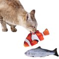 thumbnail image 2 of 2PCS Fish Cat Toy Interactive Simulated Realistic Plush Catnip Toy Cat Chew Toy, 2 of 10