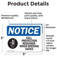 thumbnail image 2 of (2 Pack) Fall Protection Required When Sign, 2 of 7