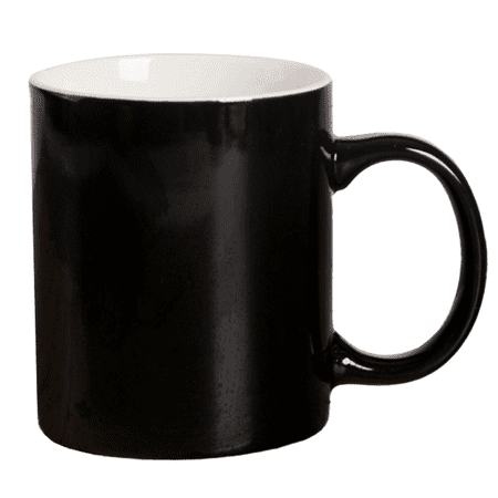 

320ml ceramic cup dishwasher and microwave safe coffee cup tea cup DIY mug - bright black