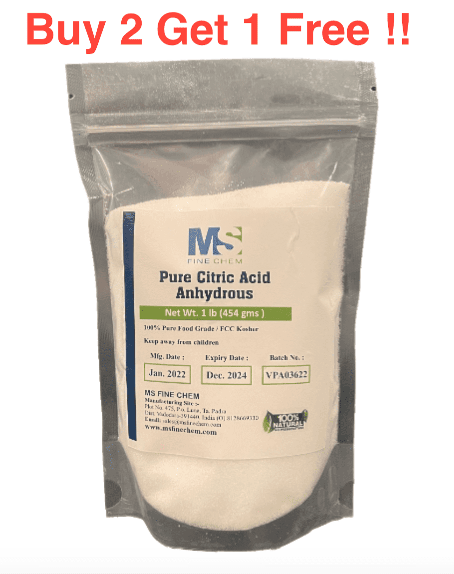 Pure Citric Acid Food Grade FCC/USP Granular Anhyddrous 1 LB