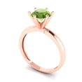 thumbnail image 2 of Solitaire Engagement Ring for Women - 1.5ct Natural Peridot in 14K Rose Gold Promise Ring, 2 of 6