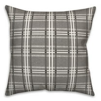Creative Products Busy Plaid Gray 16 x 16 Indoor / Outdoor Pillow