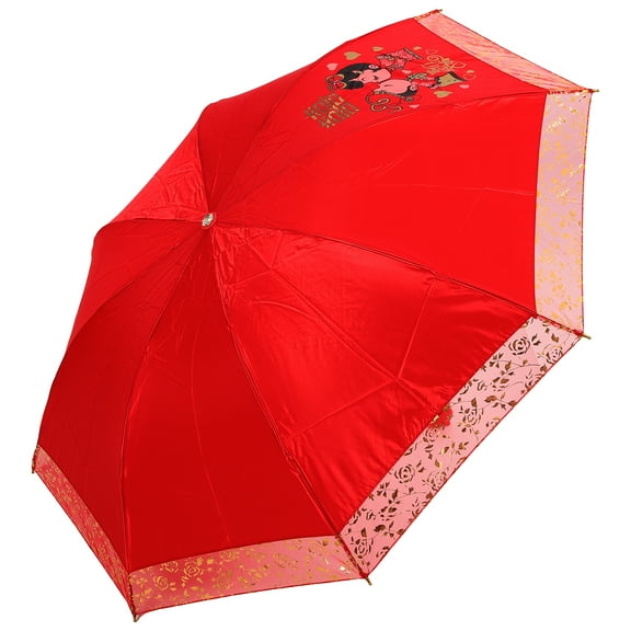 KALLORY Stage Performance Prop Umbrella Red For Wedding Celebration 1Set 39.4x39.4x26.4in