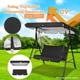 thumbnail image 2 of CHELIASD Porch Swing Canopy Swing Canopy, Replacement Swing Cover, Sun Shade Awning Cover, for Outdoor Garden Patio Porch Yard, 1× Swing top (142×120×18cm) + 1× Seat cover (150×150×10cm), 2 of 9