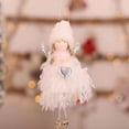thumbnail image 4 of Billuyoard Muñeco de Ángel de Navidad, accesorios de decoración, decoración colgante de vacaciones, diseño de escena Adorable, colgante de Kits de decoración para fiestas Blanco, 4 of 6