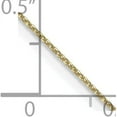 thumbnail image 4 of Solid 10k Yellow Gold 0.8mm Diamond Cut Round Open Link Cable Chain - 18", 4 of 8