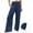 Dark Blue, variant on Babysbule Womens Wide Leg Pants Women's Loose Wide Leg Pant High Waisted Straight Tube Cotton Linen Casual Pants