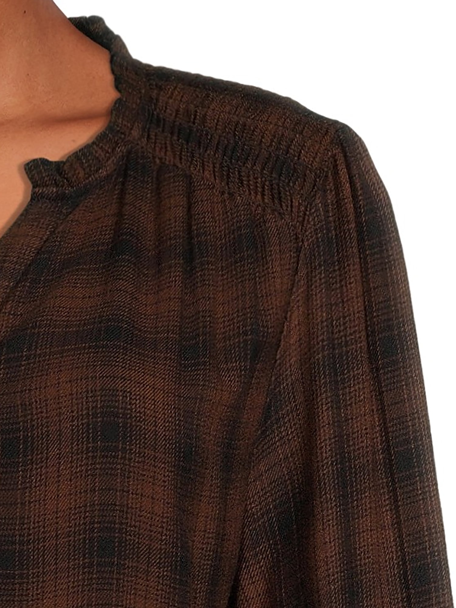 Blu White Blu's Women's Plaid Button Down Dress