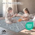 thumbnail image 4 of ODIKA 4'x6' Machine Washable Non-Slip Area Rug, Lattice Motif Contemporary High Traffic Rug, Gray, 232689, 4 of 7