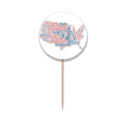 thumbnail image 1 of USA America Map City Wordcloud Toothpick Flags Round Labels Party Decoration, 1 of 3