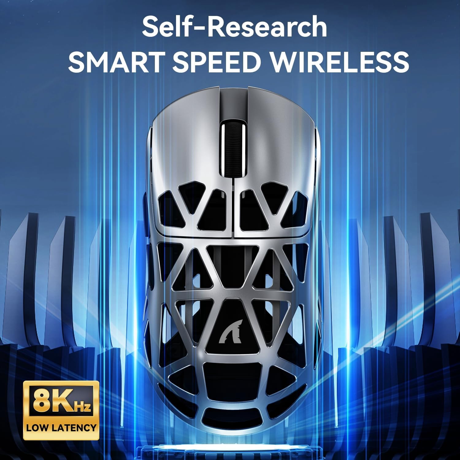 ATTACK SHARK R2 Wireless 8K Magnesium Alloy Mouse, PixArt PAW3950 Gaming Sensor, 48g SUPERLIGHT Mouse, BT/2.4G/Wired Gaming Mouse, Adjustable DPI 42000, Office Mice for Win11/Xbox/PS/Mac -Gray