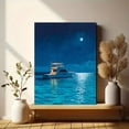 thumbnail image 6 of Qisvanset Yacht Nautical Ocean Night Canvas Print 15.75x11.81 Inches, 6 of 8