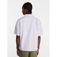 thumbnail image 3 of No Boundaries Boxy Cropped Fit Oxford Shirt with Short Sleeves, Men's XS-5XB, 3 of 5