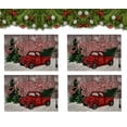 thumbnail image 2 of Nidico Merry Christmas Placemats,  4 Pieces,  Red Truck Multi-Color, 2 of 7