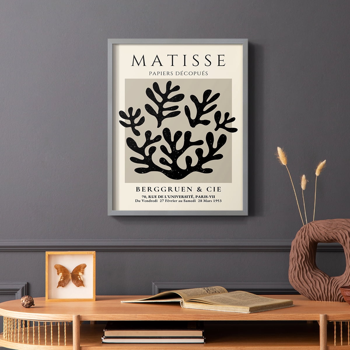 Matisse CLV Framed Print in Gray Solid Wood 8 x 10 Framed Print