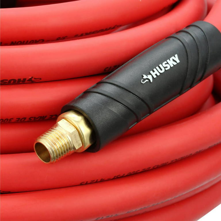 Husky 3/8 in. x 50 ft. Red Rubber Air Hose 