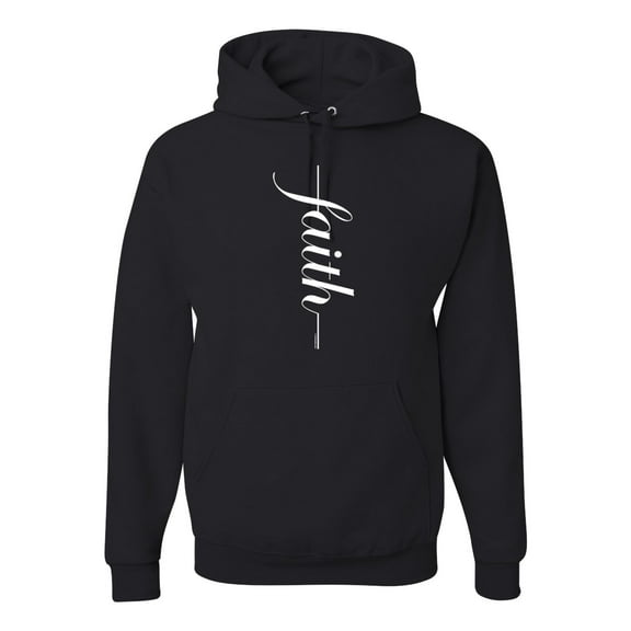 Vertical Cross Christian Faith Inspirational/Christian Unisex Graphic Hoodie Sweatshirt, Black, Small