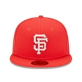 thumbnail image 2 of Men's New Era Red San Francisco Giants Lava Highlighter Logo 59FIFTY Fitted Hat, 2 of 6