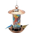 thumbnail image 1 of Yuarrent Mosaico de luz de cristal, mosaico Solar, patrón colorido, comedero para pájaros, lámpara colgante para comedero de pájaros con luz blanca Iluminación y accesorios Yuarrent HA018877-00, 1 of 1