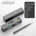 thumbnail image 4 of Destornillador Bits Kit Kit de acero Tornillo Conjunto de bits DIY Reparación Reloj Cámara Smartphone Tablet Herramientas Mano con Contenedor de Almacenamiento Tipo Largo 31 en 1 Inevent TO001457-02B, 4 of 7