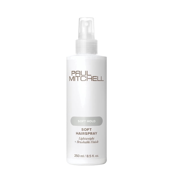 Paul Mitchell Soft Hairspray, Lightweight, Soft Hold   Brushable Finish, For All Hair Types, 8.5 FL OZ
