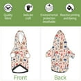 thumbnail image 6 of Fotbe Paris Print Small Dog Sweater Hoodies Pet Grey Hooded Soft Fleece Sweatshirts with Pocket Fall Winter Puppy Cat Sweaters Warm Clothes-Small, 6 of 7