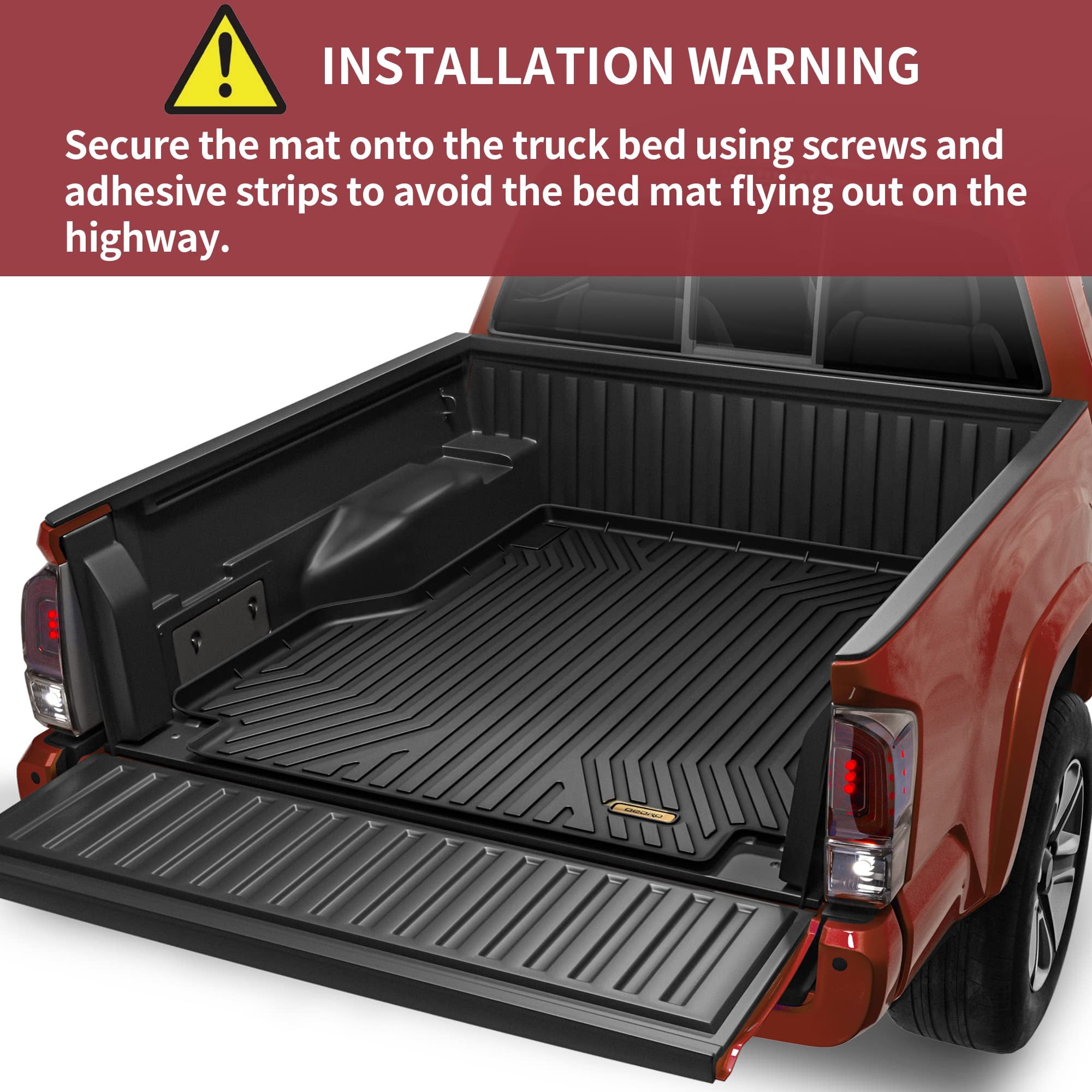 RVNI Truck Bed Cargo Mat Liner for 2015-2024 Ford F-150 SuperCrew 5.5Ft Bed TPE