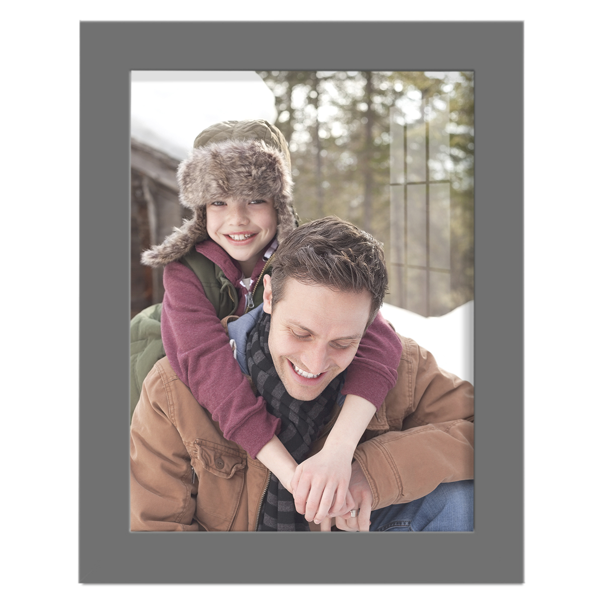 Modern Real Wood 6x8 inch Picture Frame in Gray
