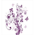 thumbnail image 3 of Mauve Duvet Cover Set, Tree with Swirled Branches and Flowers Leaf Butterfly Bridal Inspirations Theme, Decorative 3 Piece Bedding Set with 2 Pillow Shams, Queen Size, Purple White, by Ambesonne, 3 of 3