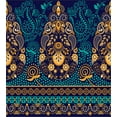 thumbnail image 3 of Ambesonne Paisley Duvet Cover Sets, Flowers and Dot, 2-King, Blue Earth Yellow, 3 of 7