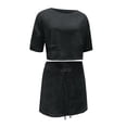 thumbnail image 4 of BauDung Cropped Tee Skort Set Sweat Skirt Sets Women 2 Piece Outfits Two Piece Tennis Skirt Set for Women, 4 of 4