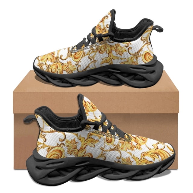 Zapatillas de deporte casuales de verano para mujer con estampado de arte barroco, calzado deportivo clásico para exteriores, calzado casual cómodo y transpirable