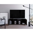 thumbnail image 2 of Depot E-Shop Dallas TV Stand for TVs up 55" with 2 Cabinets and 4 Shelves, Black, 2 of 6