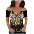 thumbnail image 1 of Gibobby Camisetas Mujer Manga Corta Blouse Top for Women Short Sleeves Street Causal Fashion Blose(Multicolor,XL), 1 of 5