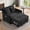 Black, variant on Sleeper Loveseat with USB and Type-C Ports, 3 in 1 Convertible Pull Out Sofa Bed with Phone Holder, Loveseat Sleeper Sofa for Living Room, Side Pockets, Adjustable Backrest, Black