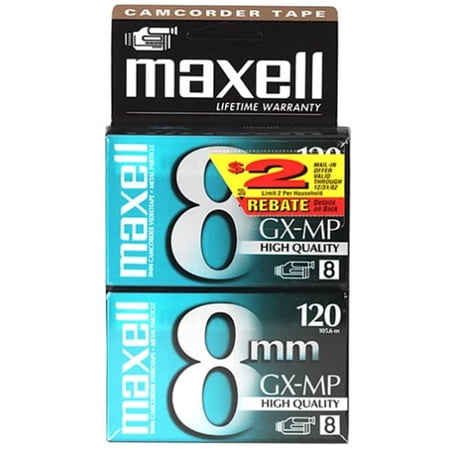 Maxell P6-120 GX-MP Camcorder Tapes, 2 Pack