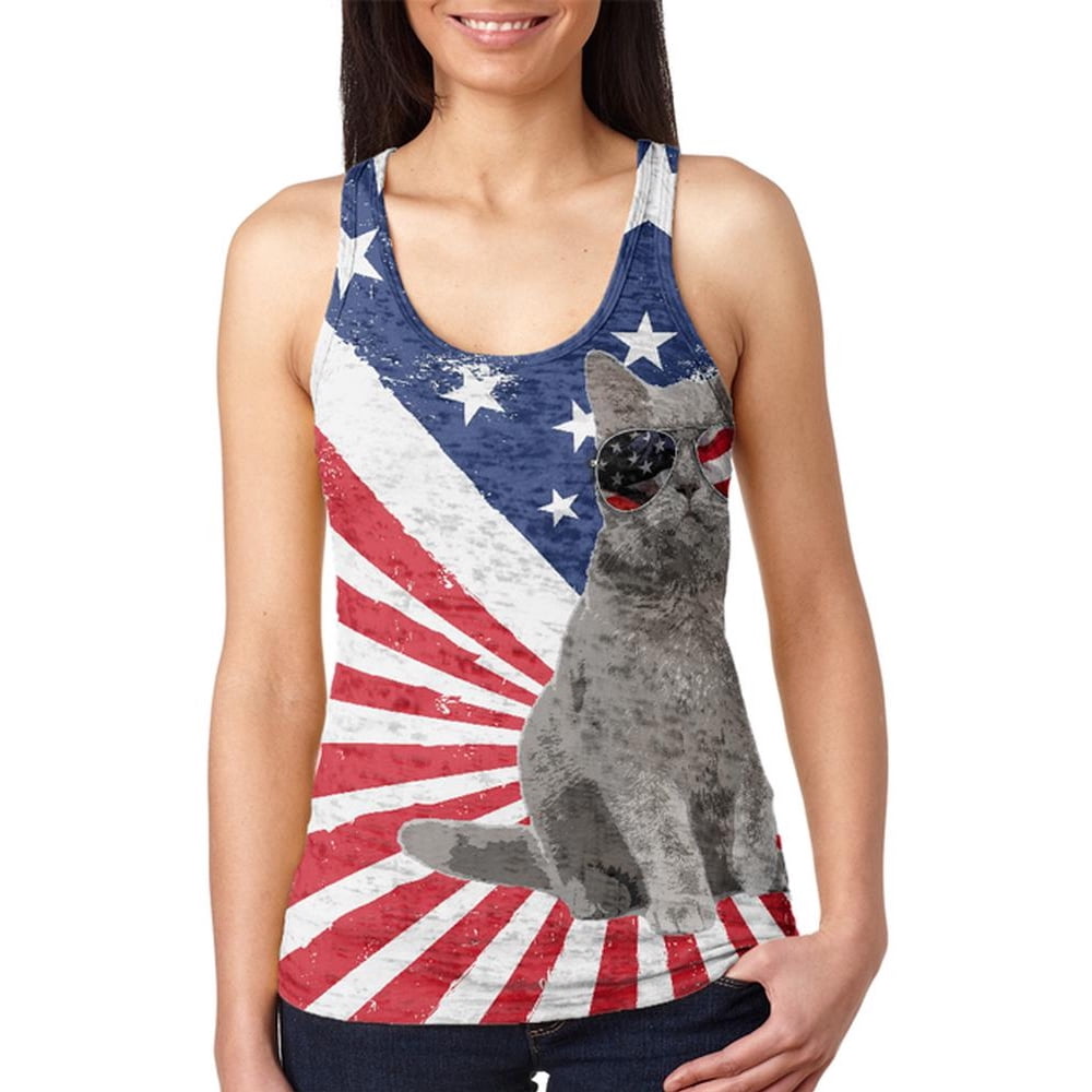 4th of july racerback tank