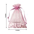 thumbnail image 3 of Efavormart 10PCS PINK Organza Gift Bag Drawstring Pouch Wedding Favors Bridal Shower Treat Jewelry Bags - 5"x7", 3 of 11