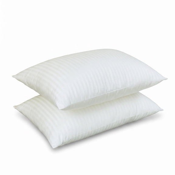 19x29 in Throw Pillow Inserts, Satin Weave High Elastic Fluffy Fiber Pillow Core, Set of 2,  White, Breathable