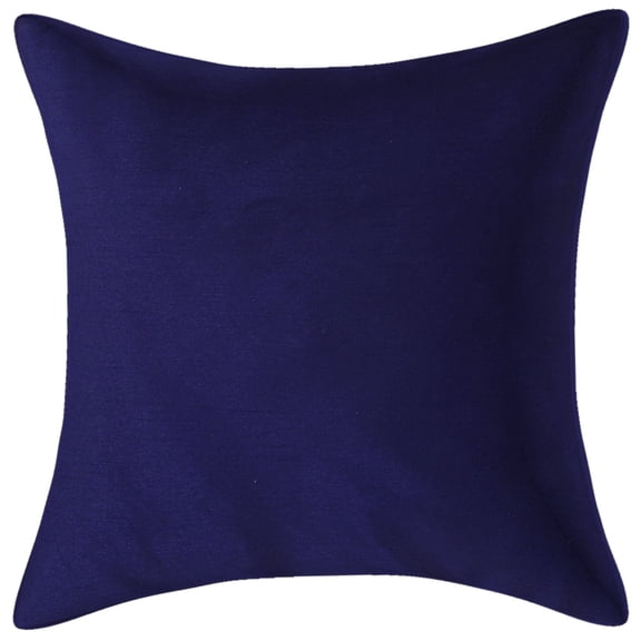 Stylo Culture Ethnic Settee Sofa Throw Pillow Cover 16x16 Solid Dark Blue Modern 40 x 40 cm Home Decor Accent Pillowcase Polydupion Solid Square Cushion Cover | 1 Pc