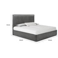 thumbnail image 4 of Pemberly Row Queen Bed with Panel Style Headboard Ash Gray Solid Wood Frame, 4 of 7
