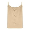 thumbnail image 5 of Inleife Women's Sleeveless Tops Solid Color Satin Casual And Fashionable Camisoles with Side Slits Gold L, 5 of 6