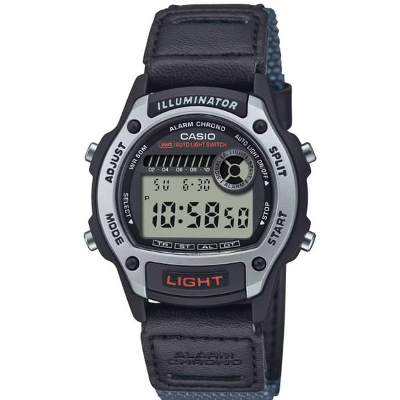 Casio Gray Classic Digital Sport Watch with Cloth Strap W220HF-8AV
