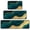 Green and Gold Marble Pattern-1, variant on Black and Gold Marble Pattern Kitchen Rugs Set Of 3, Non Slip Washable Kitchen Runner Rugs, Decorative Floor Mats for Sink Laundry and Home Use, 17"x30" 17"x47" 17"x59"